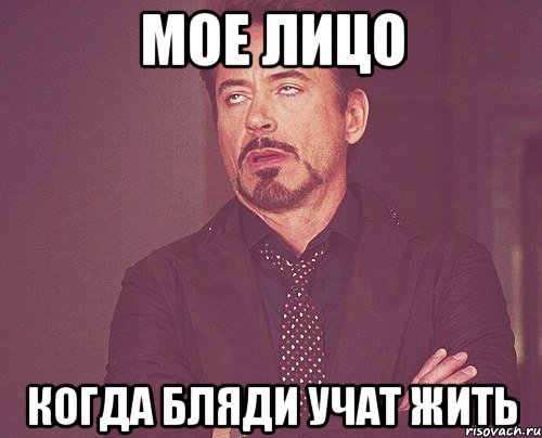 МОЕ ЛИЦО КОГДА БЛЯДИ УЧАТ ЖИТЬ, Мем твое выражение лица