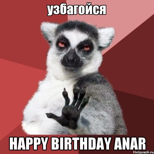  HAPPY BIRTHDAY ANAR, Мем Узбагойзя