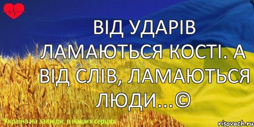 Від ударів ламаються кості. А від слів, ламаються люди...©, Комикс ваивит