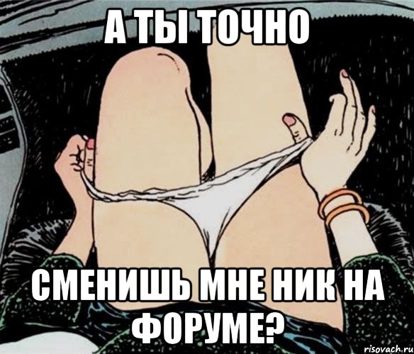 А ты точно Сменишь мне ник на форуме?, Мем А ты точно