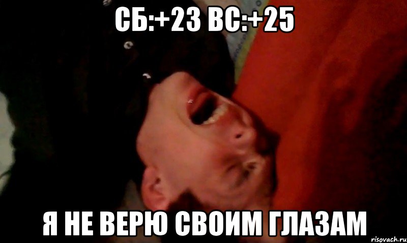 сб:+23 вс:+25 я не верю своим глазам