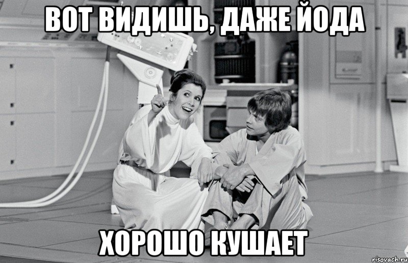вот видишь, даже йода хорошо кушает