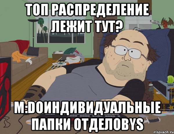 Топ распределение лежит тут? m:DOИндивидуальные Папки ОТДЕЛОВYS, Мем Южный парк Компьютер