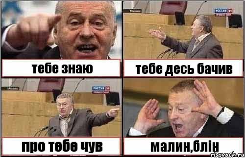 тебе знаю тебе десь бачив про тебе чув малин,блін, Комикс жиреновский