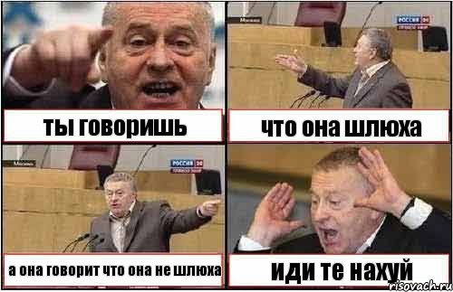 ты говоришь что она шлюха а она говорит что она не шлюха иди те нахуй, Комикс жиреновский