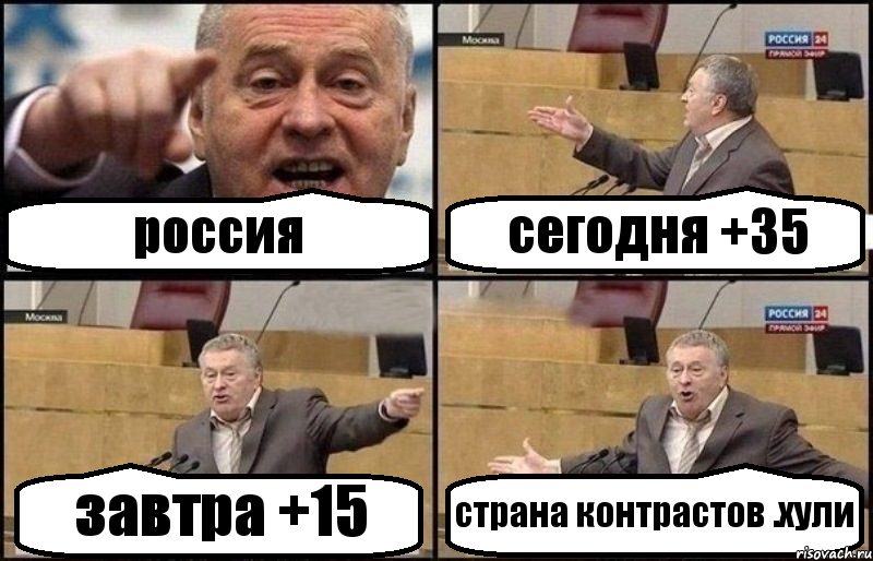 россия сегодня +35 завтра +15 страна контрастов .хули, Комикс Жириновский