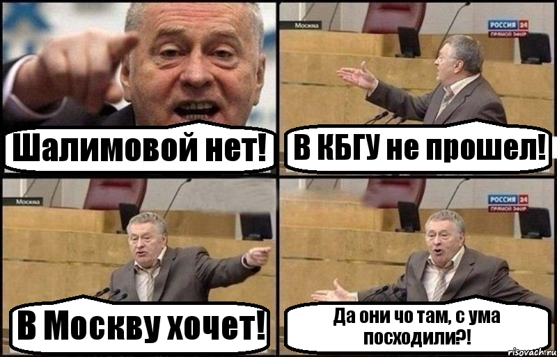 Шалимовой нет! В КБГУ не прошел! В Москву хочет! Да они чо там, с ума посходили?!, Комикс Жириновский