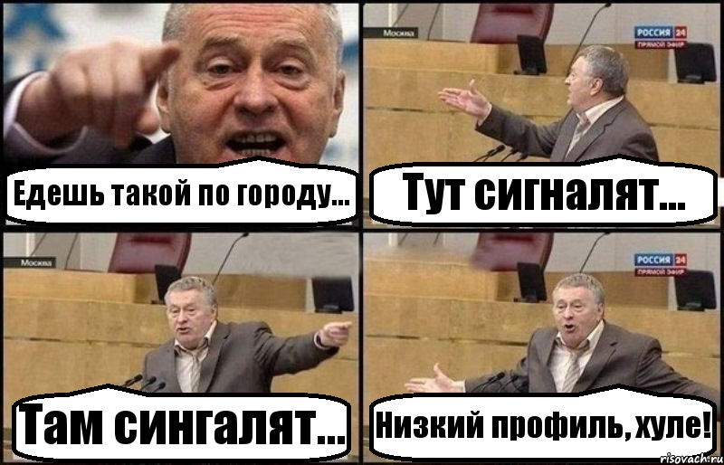 Едешь такой по городу... Тут сигналят... Там сингалят... Низкий профиль, хуле!, Комикс Жириновский