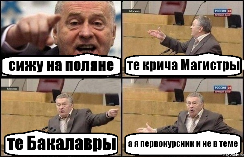 сижу на поляне те крича Магистры те Бакалавры а я первокурсник и не в теме, Комикс Жириновский