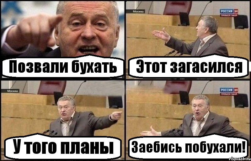 Позвали бухать Этот загасился У того планы Заебись побухали!, Комикс Жириновский