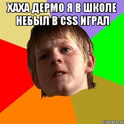 ХАХА ДЕРМО Я В ШКОЛЕ НЕБЫЛ В CSS ИГРАЛ 