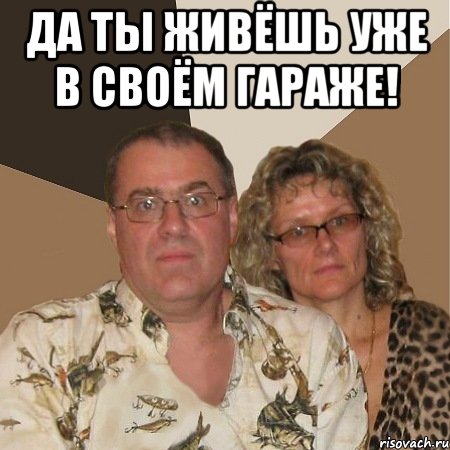 Да ты живёшь уже в своём гараже! , Мем  Злые родители