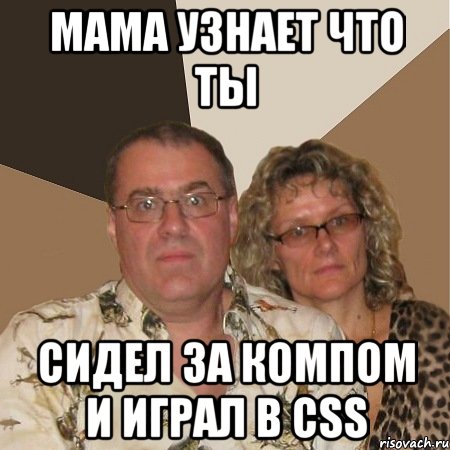 Мама узнает что ты СИДЕЛ ЗА КОМПОМ И ИГРАЛ В CSS, Мем  Злые родители