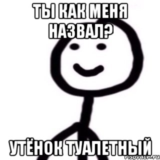 Ты как меня назвал? Утёнок туалетный, Мем Теребонька (Диб Хлебушек)