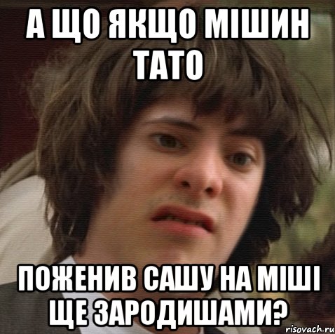 А що якщо мішин тато поженив сашу на міші ще зародишами?, Мем 6