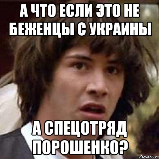 А что если это не беженцы с Украины А спецотряд Порошенко?, Мем А что если (Киану Ривз)