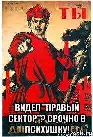  видел "Правый сектор"? Срочно в психушку!