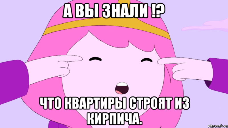 А вы знали !? что квартиры строят из кирпича.