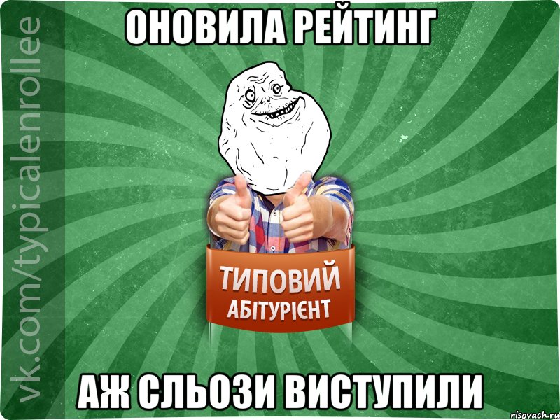 оновила рейтинг аж сльози виступили