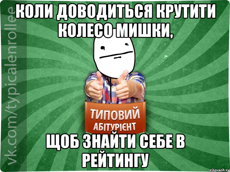 Коли доводиться крутити колесо мишки, щоб знайти себе в рейтингу, Мем абтурнт6