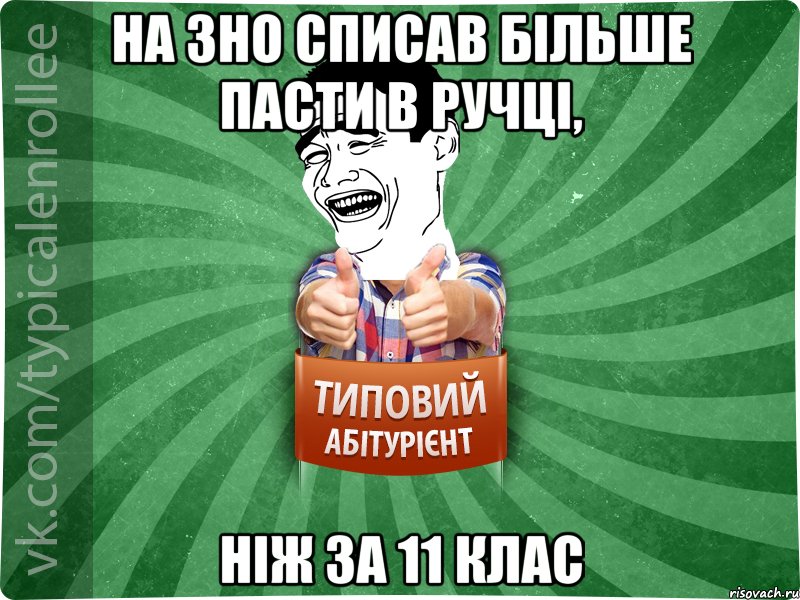 На зно списав більше пасти в ручці, ніж за 11 клас