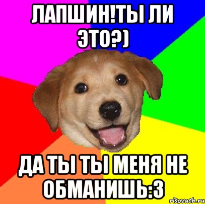 Лапшин!Ты ли это?) Да ты ты меня не обманишь:з, Мем Advice Dog