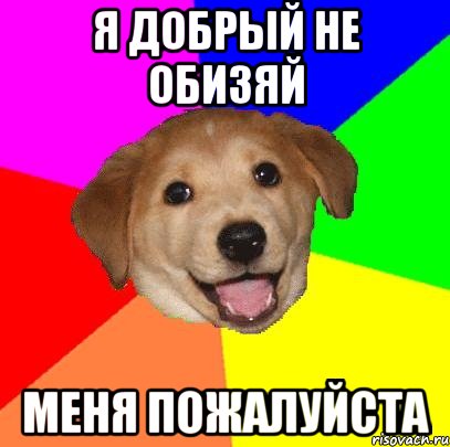 Я добрый не обизяй меня пожалуйста, Мем Advice Dog