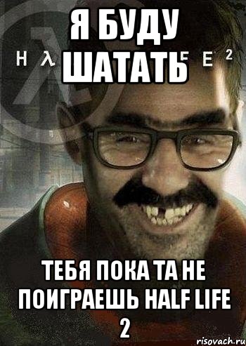 я буду шатать тебя пока та не поиграешь half life 2, Мем Ашот Фримэн