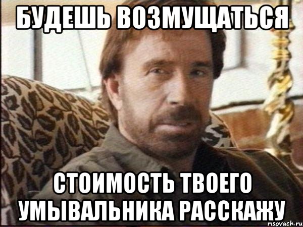 Будешь возмущаться стоимость твоего умывальника расскажу, Мем чак норрис