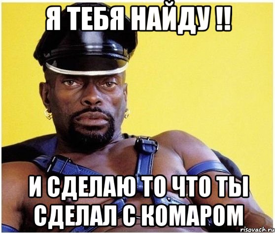 Я тебя найду !! И сделаю то что ты сделал с комаром, Мем Черный властелин