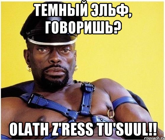 Темный эльф, говоришь? Olath z'ress tu'suul!!, Мем Черный властелин