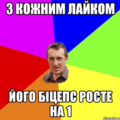 З кожним лайком Його біцепс росте на 1, Мем Чоткий паца