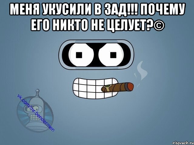 Меня укусили в зад!!! Почему его никто не целует?© 