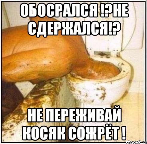 Обосрался !?Не Сдержался!? Не переживай Косяк Сожрёт !, Мем Дайвер