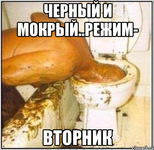 черный и мокрый..режим- вторник, Мем Дайвер