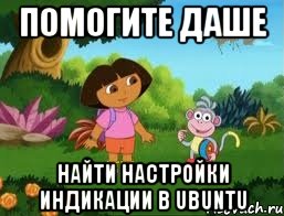 Помогите Даше Найти настройки индикации в Ubuntu