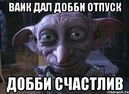 Ваик дал Добби отпуск Добби счастлив