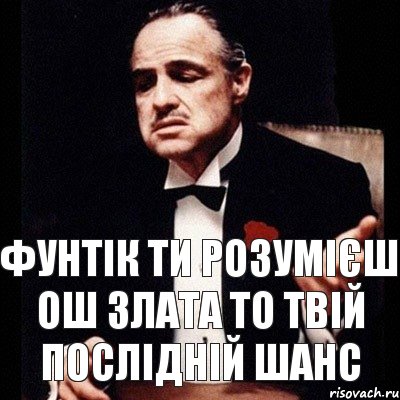 Фунтік ти розумієш ош Злата то твій послідній шанс, Комикс Дон Вито Корлеоне 1