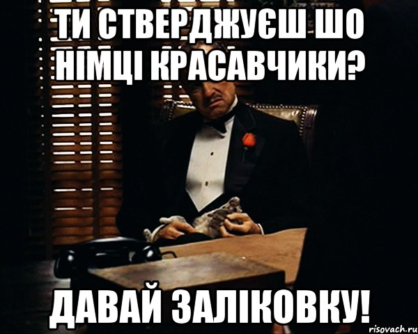 ти стверджуєш шо німці красавчики? давай заліковку!, Мем Дон Вито Корлеоне