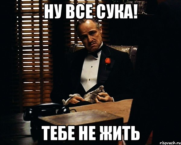 ну все сука! тебе не жить, Мем Дон Вито Корлеоне