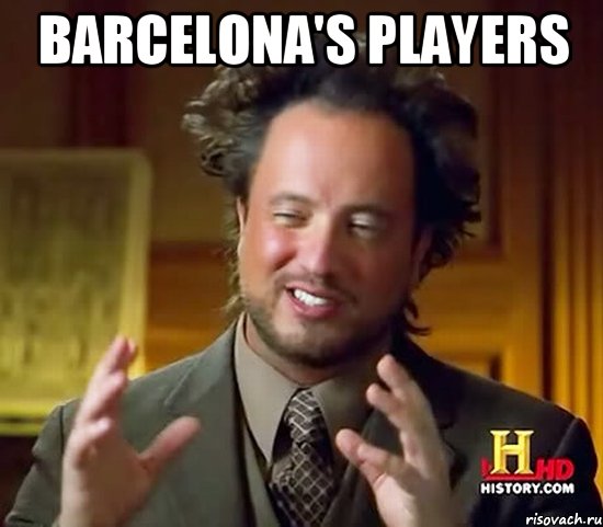 Barcelona's players , Мем Женщины (aliens)