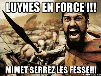 Luynes en force !!! Mimet serrez les fesse!!!, Мем Это Спарта