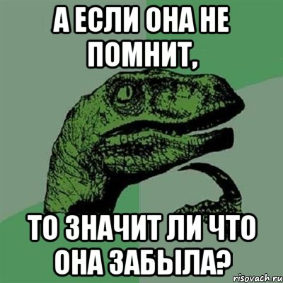 А если она не помнит, то значит ли что она забыла?, Мем Филосораптор