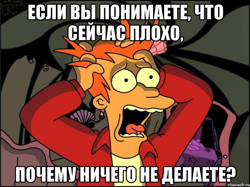 Если вы понимаете, что сейчас плохо, почему ничего не делаете?, Мем Фрай в панике