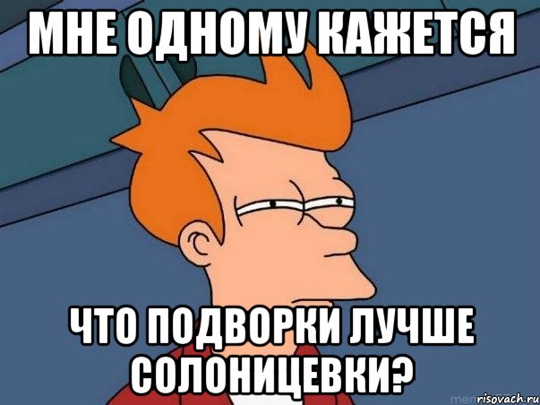 Мне одному кажется что Подворки лучше Солоницевки?, Мем  Фрай (мне кажется или)