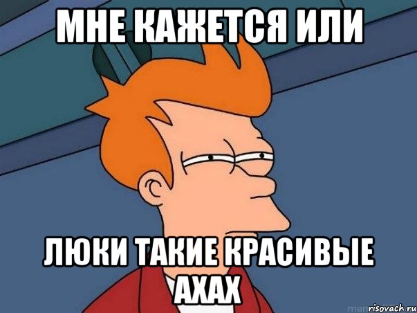 мне кажется или люки такие красивые ахах, Мем  Фрай (мне кажется или)