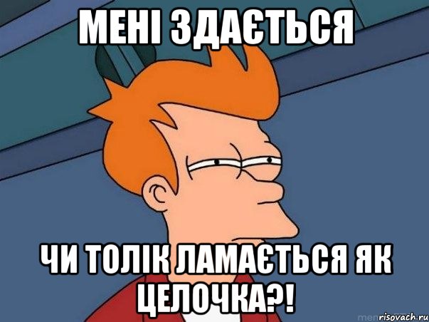 Мені здається чи Толік ламається як целочка?!, Мем  Фрай (мне кажется или)