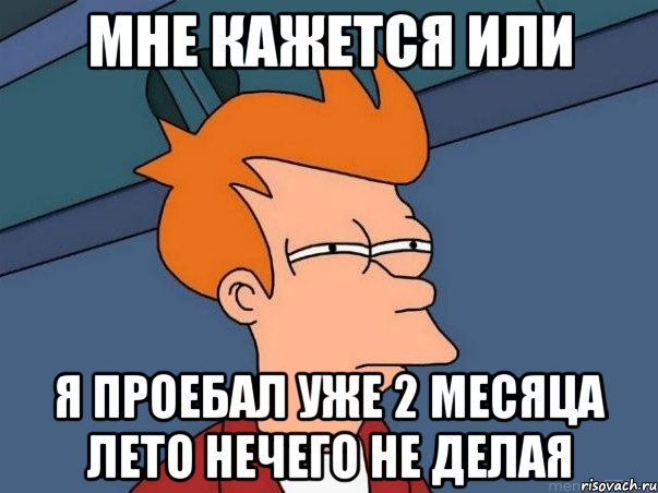 мне кажется или я проебал уже 2 месяца лето нечего не делая, Мем  Фрай (мне кажется или)