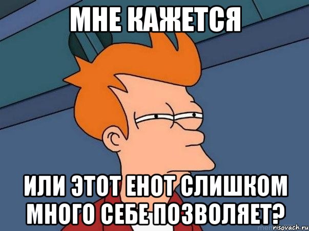 Мне кажется Или этот енот слишком много себе позволяет?, Мем  Фрай (мне кажется или)