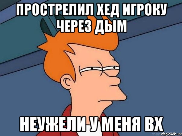 Прострелил хед игроку через дым Неужели у меня ВХ, Мем  Фрай (мне кажется или)